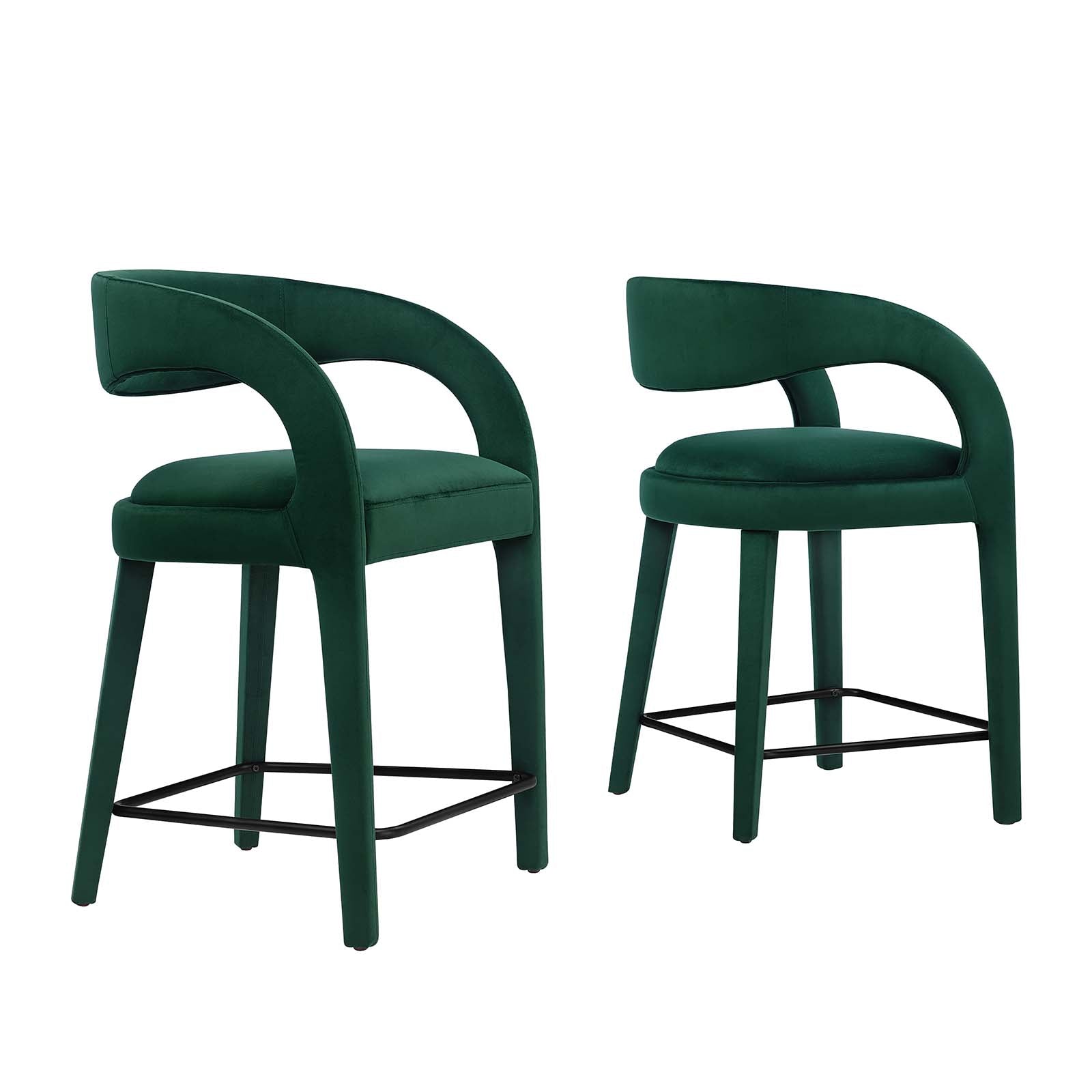 Pinnacle Performance Velvet Counter Stool Set of Two By Modway - EEI-6566 | Counter Stools | Modishstore - 10