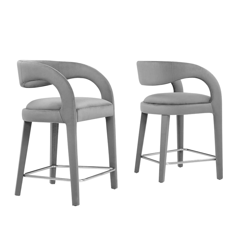 Pinnacle Performance Velvet Counter Stool Set of Two By Modway - EEI-6566 | Counter Stools | Modishstore - 19