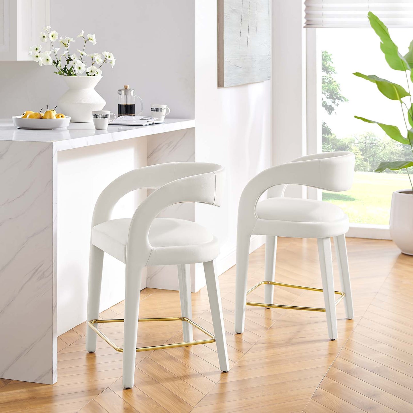 Pinnacle Performance Velvet Counter Stool Set of Two By Modway - EEI-6566 | Counter Stools | Modishstore - 29