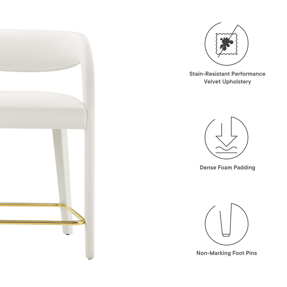 Pinnacle Performance Velvet Counter Stool Set of Two By Modway - EEI-6566 | Counter Stools | Modishstore - 35