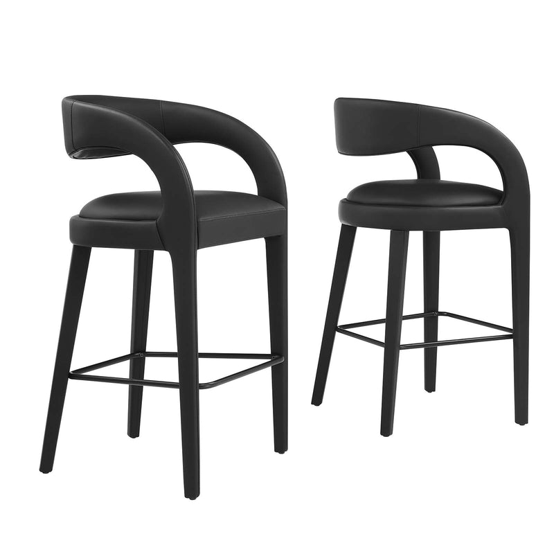 Pinnacle Vegan Leather Bar Stool Set of Two By Modway - EEI-6567 | Bar Stools | Modishstore - 2