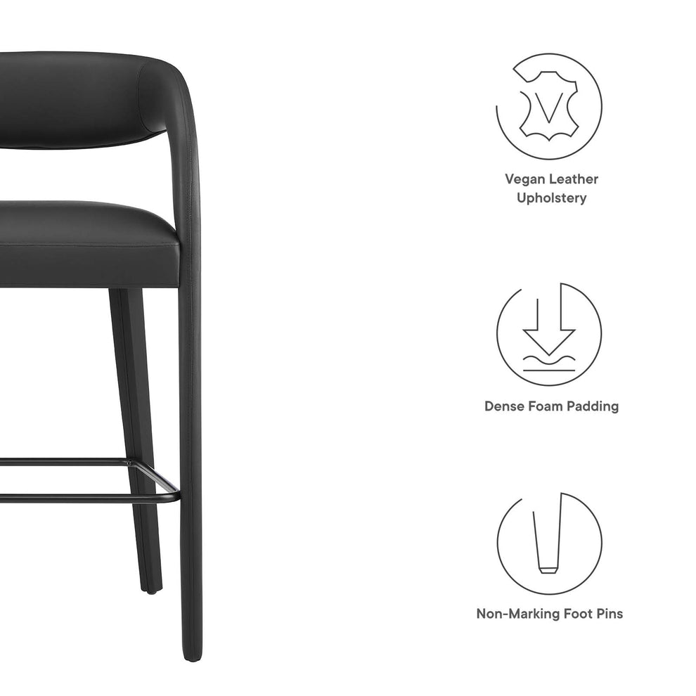 Pinnacle Vegan Leather Bar Stool Set of Two By Modway - EEI-6567 | Bar Stools | Modishstore - 8