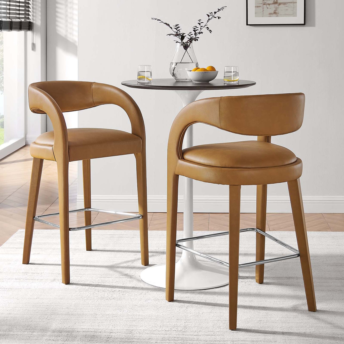 Pinnacle Vegan Leather Bar Stool Set of Two By Modway - EEI-6567 | Bar Stools | Modishstore - 11