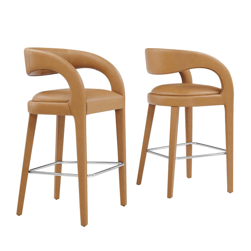 Pinnacle Vegan Leather Bar Stool Set of Two By Modway - EEI-6567 | Bar Stools | Modway - 10
