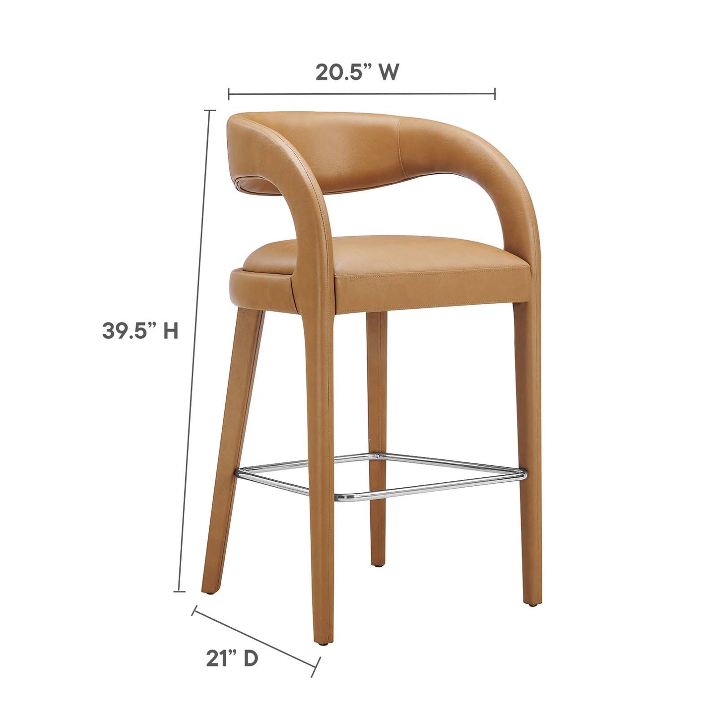 Pinnacle Vegan Leather Bar Stool Set of Two By Modway - EEI-6567 | Bar Stools | Modishstore - 18