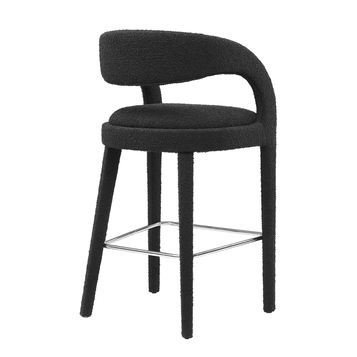 Pinnacle Boucle Upholstered Bar Stool Set of Two By Modway - EEI-6568 | Bar Stools | Modway - 4
