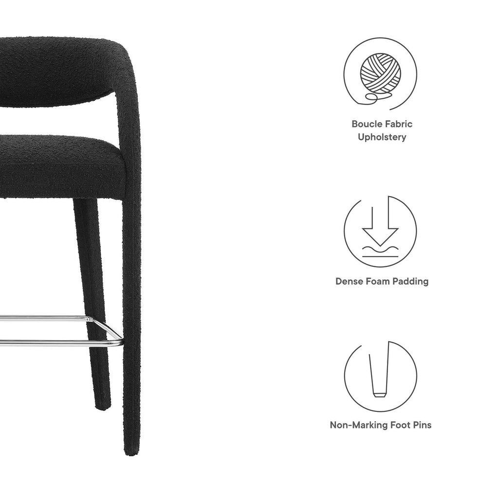 Pinnacle Boucle Upholstered Bar Stool Set of Two By Modway - EEI-6568 | Bar Stools | Modishstore - 8