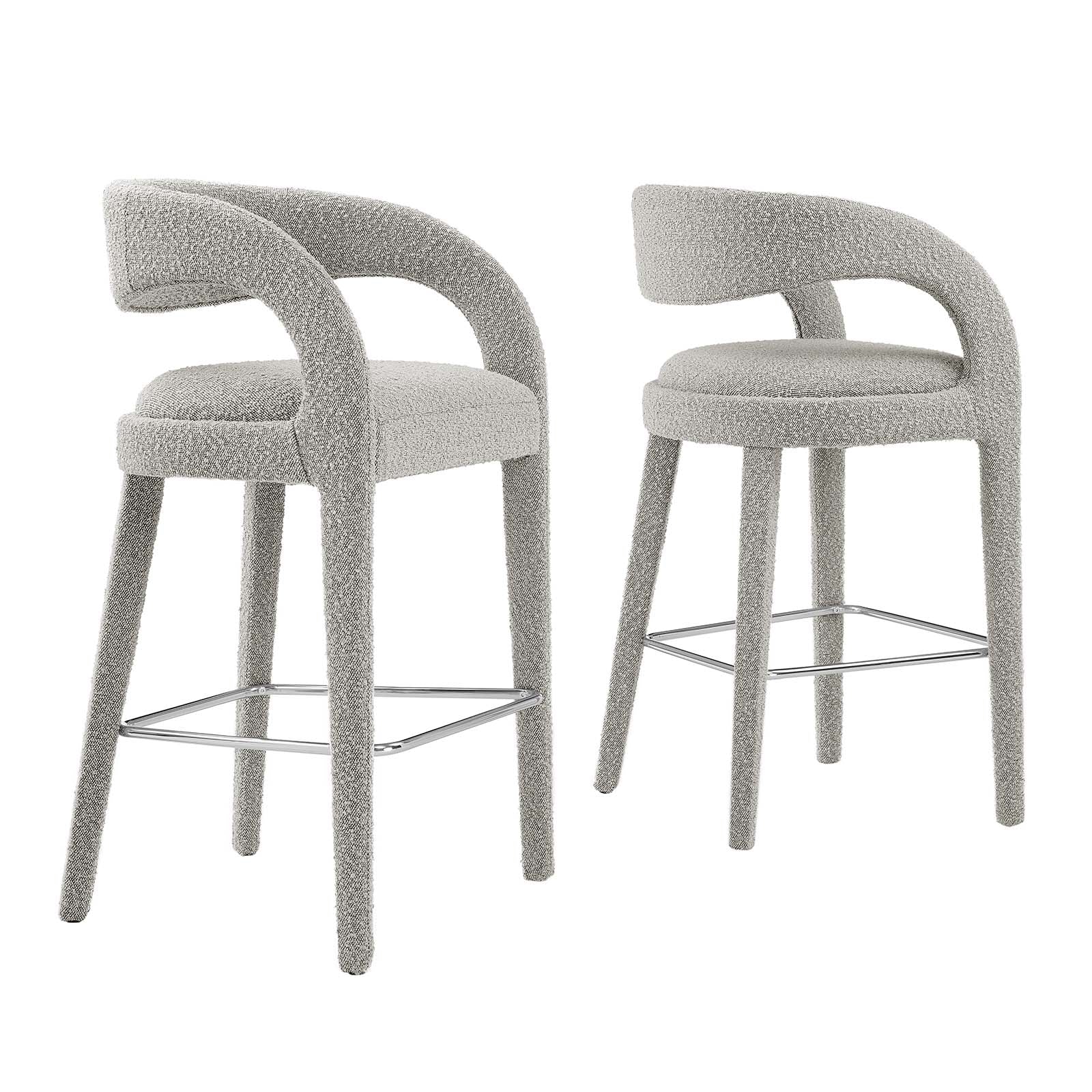 Pinnacle Boucle Upholstered Bar Stool Set of Two By Modway - EEI-6568 | Bar Stools | Modway - 19