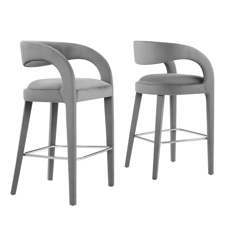 Pinnacle Performance Velvet Bar Stool Set of Two By Modway - EEI-6569 | Bar Stools | Modishstore - 19