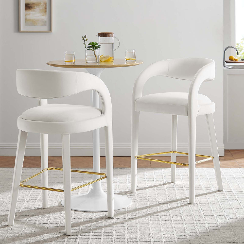 Pinnacle Performance Velvet Bar Stool Set of Two By Modway - EEI-6569 | Bar Stools | Modishstore - 29
