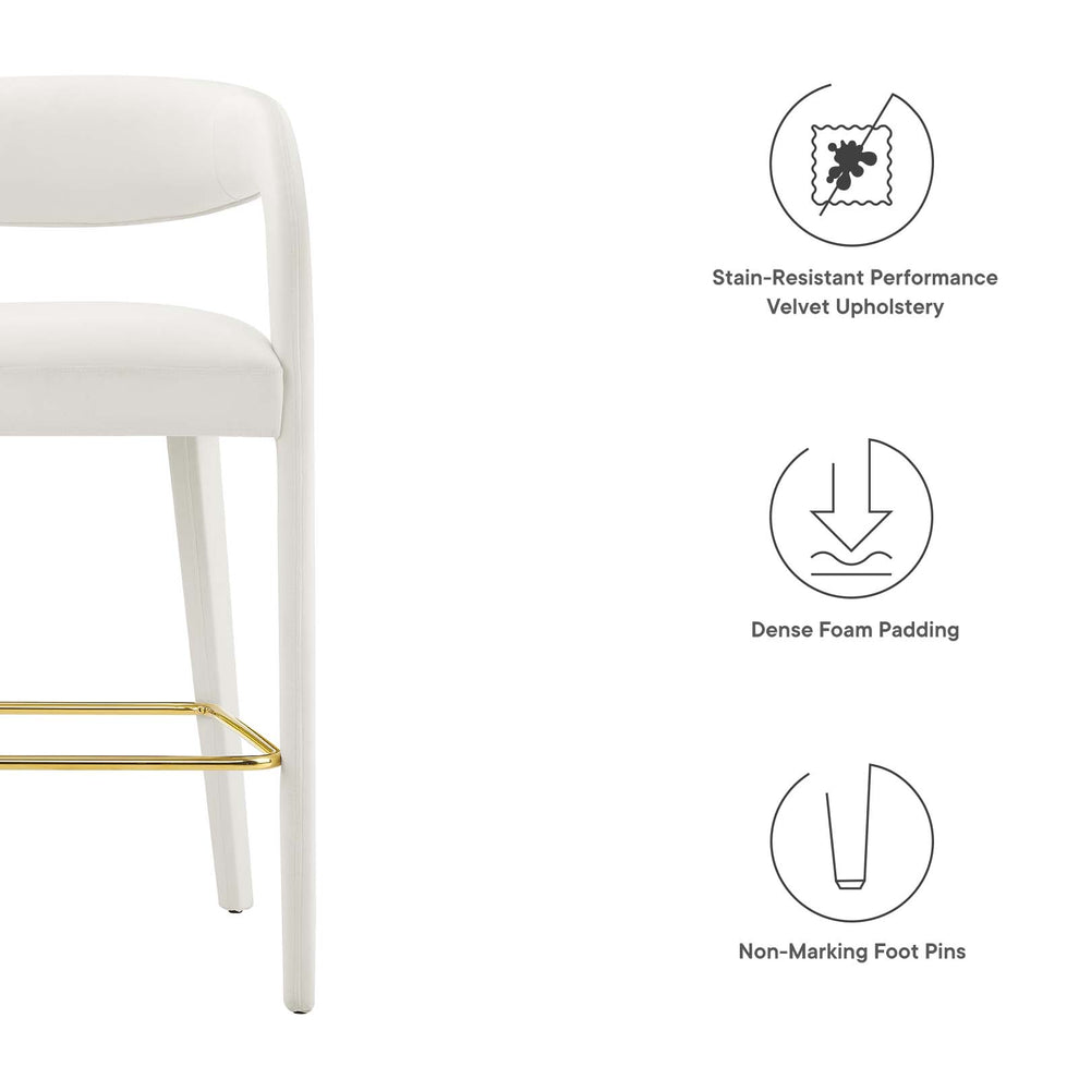 Pinnacle Performance Velvet Bar Stool Set of Two By Modway - EEI-6569 | Bar Stools | Modishstore - 35