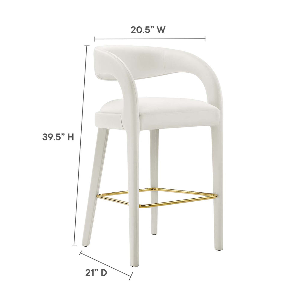 Pinnacle Performance Velvet Bar Stool Set of Two By Modway - EEI-6569 | Bar Stools | Modishstore - 36