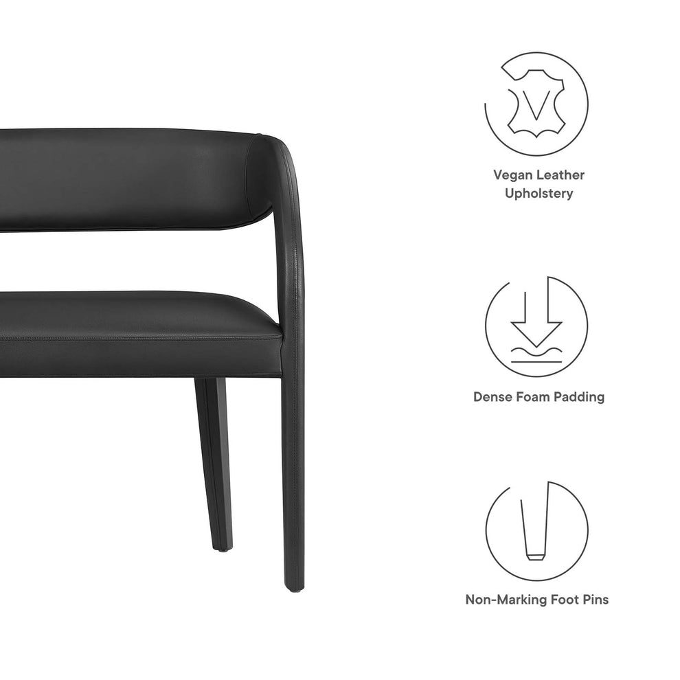 Pinnacle Vegan Leather Accent Bench By Modway - EEI-6570 | Benches | Modishstore - 6