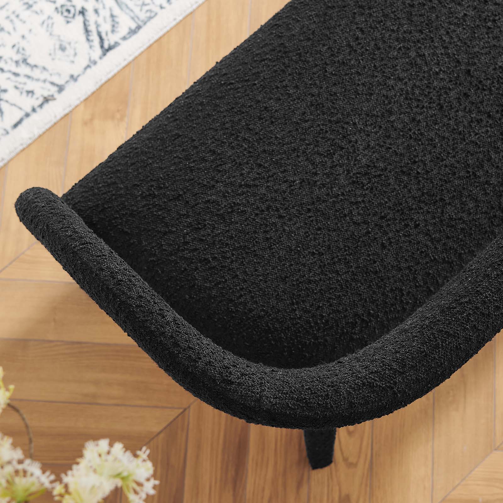 Pinnacle Boucle Fabric Accent Bench By Modway - EEI-6571 | Benches | Modway - 8
