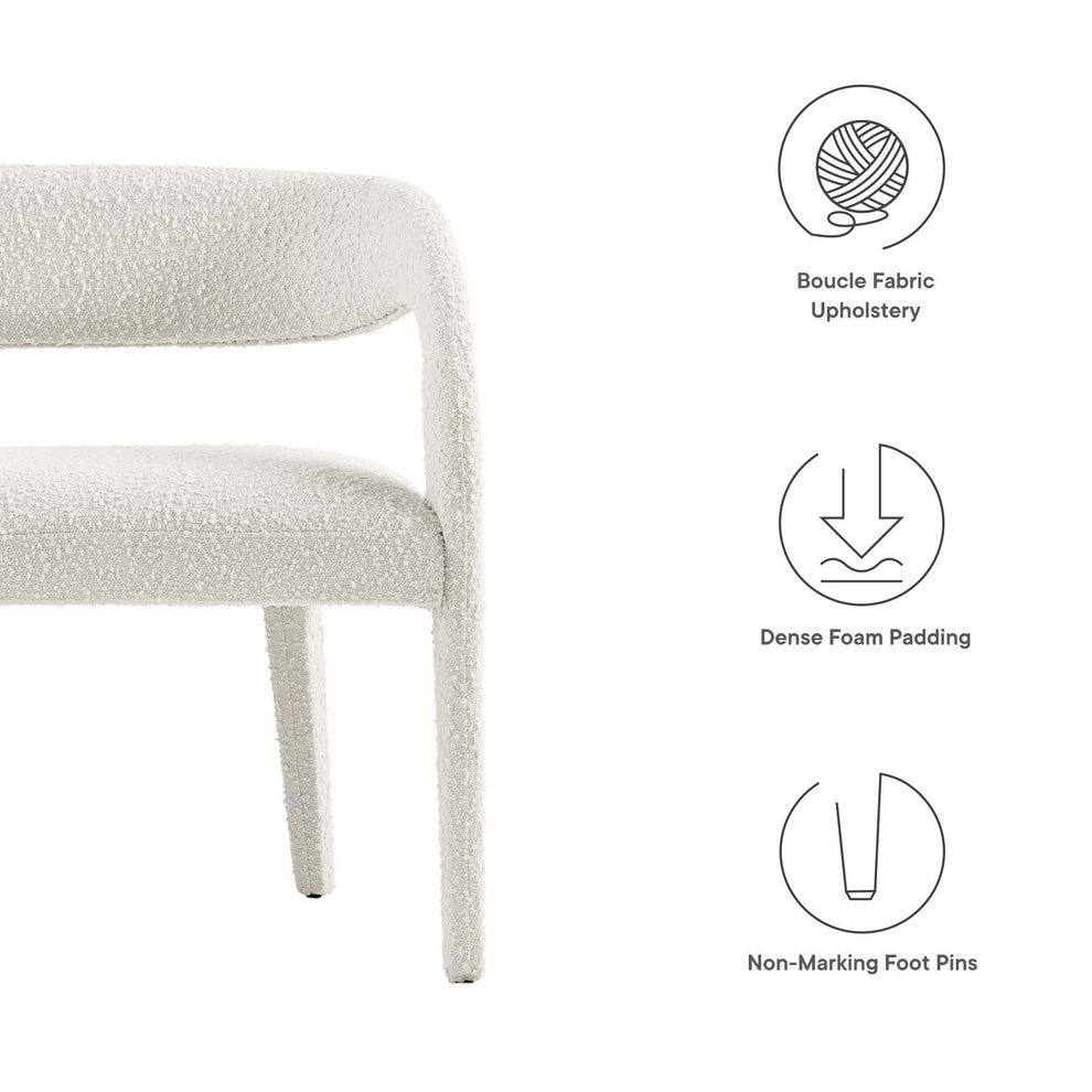Pinnacle Boucle Fabric Accent Bench By Modway - EEI-6571 | Benches | Modishstore - 14