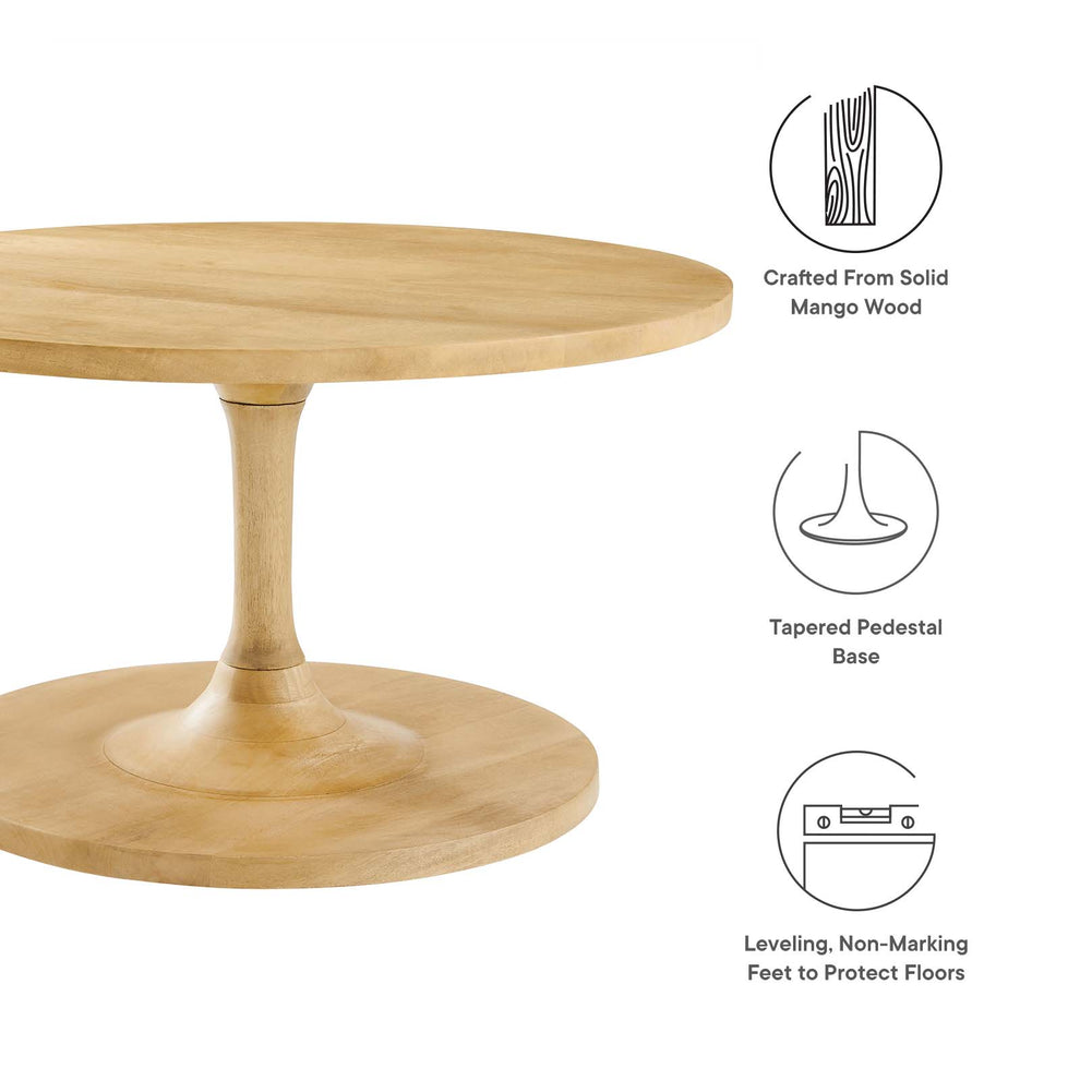Lina Round Wood Coffee Table By Modway - EEI-6574 | Coffee Tables | Modishstore - 5