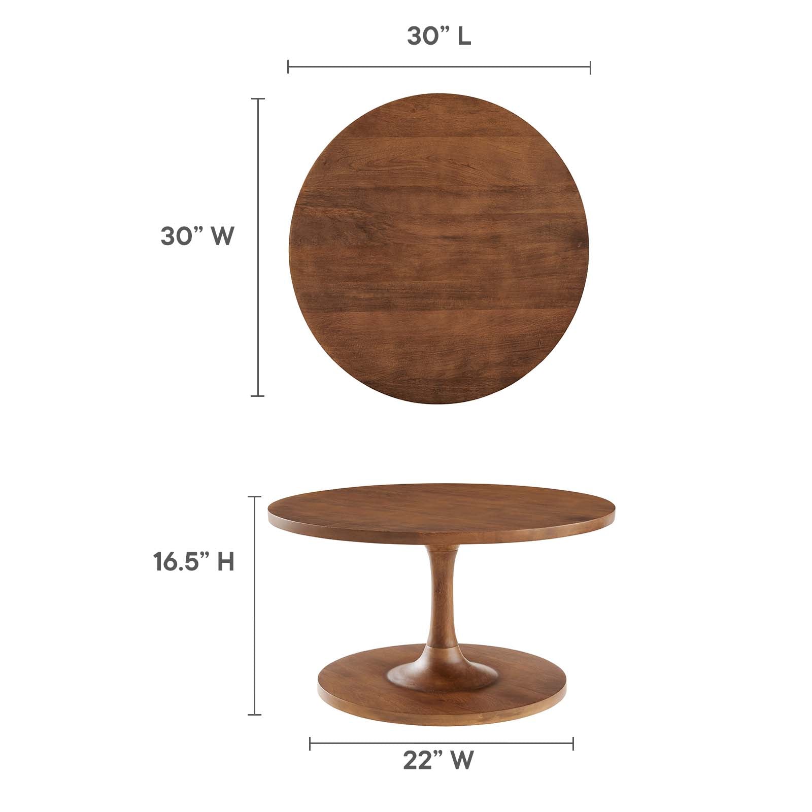 Lina Round Wood Coffee Table By Modway - EEI-6574 | Coffee Tables | Modishstore - 14