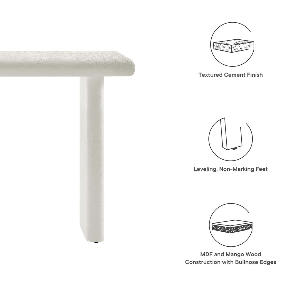 Relic Concrete Textured Console Table By Modway - EEI-6577 | Console Tables | Modishstore - 18