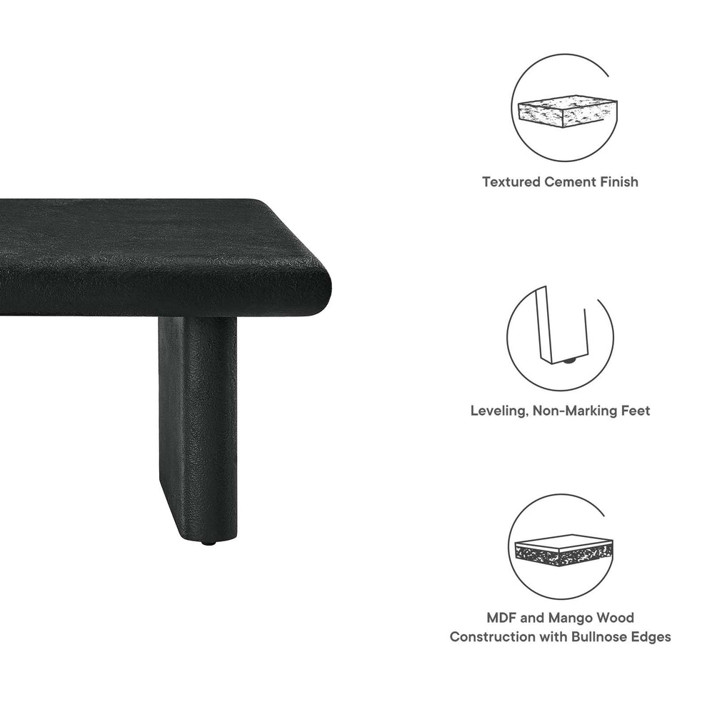 Relic Concrete Textured Coffee Table By Modway - EEI-6578 | Coffee Tables | Modishstore - 9