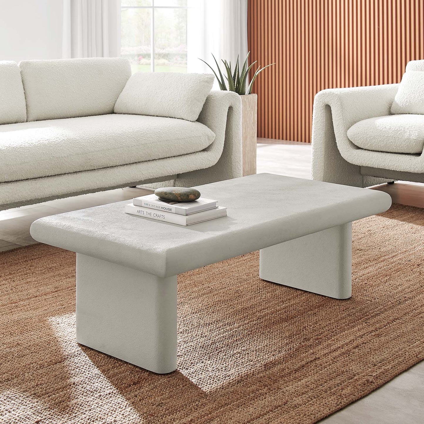 Relic Concrete Textured Coffee Table By Modway - EEI-6578 | Coffee Tables | Modway - 11
