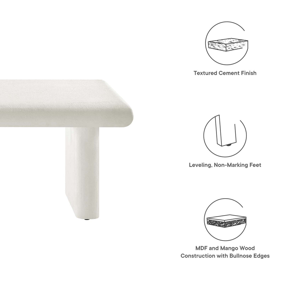 Relic Concrete Textured Coffee Table By Modway - EEI-6578 | Coffee Tables | Modishstore - 18