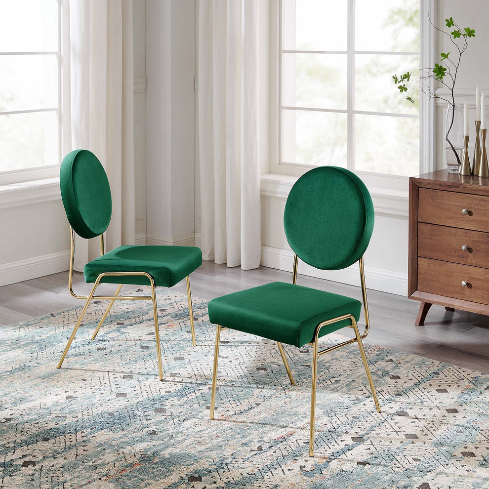 Craft Performance Velvet Dining Side Chairs - Set of 2 By Modway - EEI-6581 | Dining Chairs | Modishstore - 15