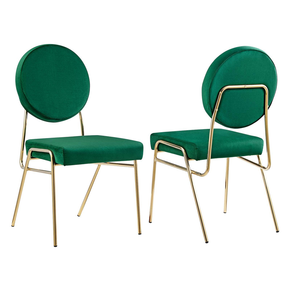 Craft Performance Velvet Dining Side Chairs - Set of 2 By Modway - EEI-6581 | Dining Chairs | Modishstore - 20