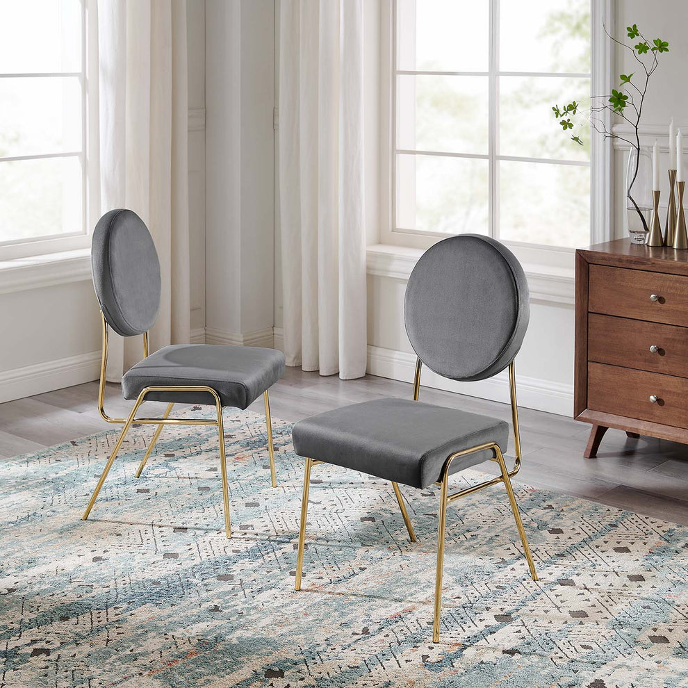 Craft Performance Velvet Dining Side Chairs - Set of 2 By Modway - EEI-6581 | Dining Chairs | Modishstore - 26