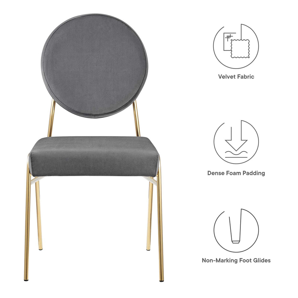 Craft Performance Velvet Dining Side Chairs - Set of 2 By Modway - EEI-6581 | Dining Chairs | Modishstore - 33