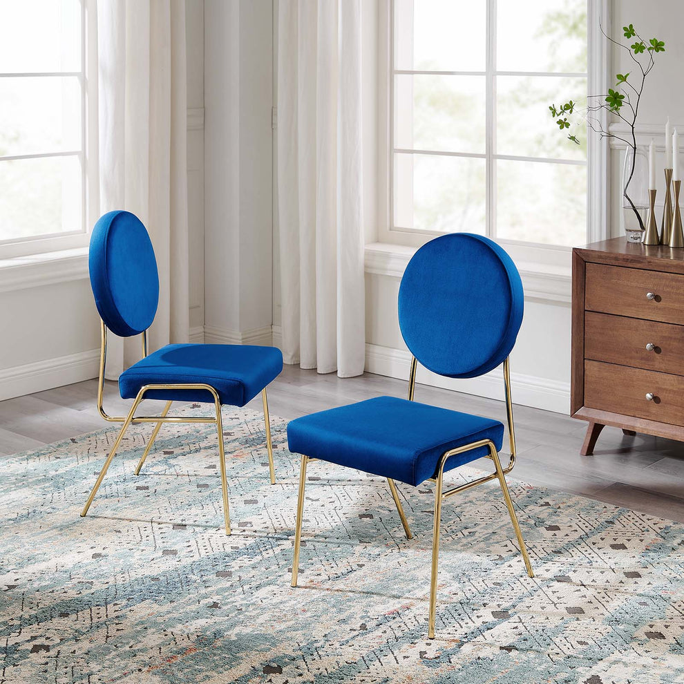 Craft Performance Velvet Dining Side Chairs - Set of 2 By Modway - EEI-6581 | Dining Chairs | Modishstore - 37