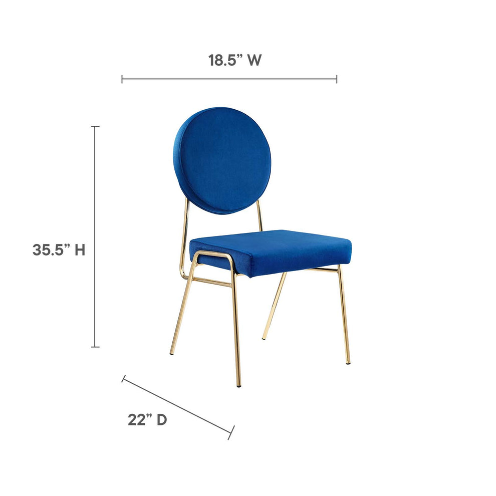 Craft Performance Velvet Dining Side Chairs - Set of 2 By Modway - EEI-6581 | Dining Chairs | Modishstore - 43