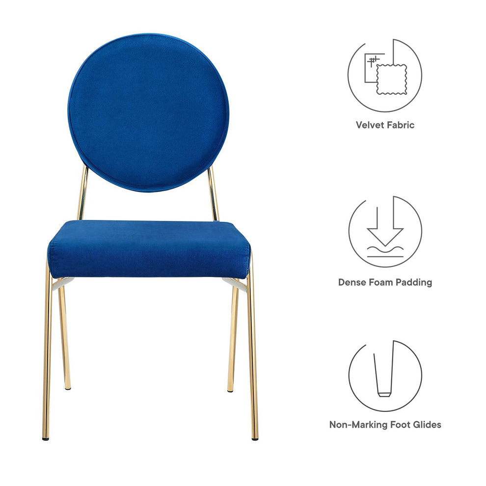 Craft Performance Velvet Dining Side Chairs - Set of 2 By Modway - EEI-6581 | Dining Chairs | Modishstore - 44