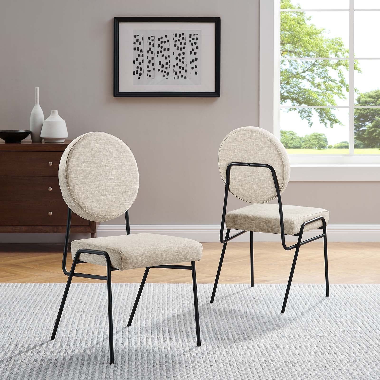 Craft Upholstered Fabric Dining Side Chairs - Set of 2 By Modway - EEI-6582 | Dining Chairs | Modishstore - 1