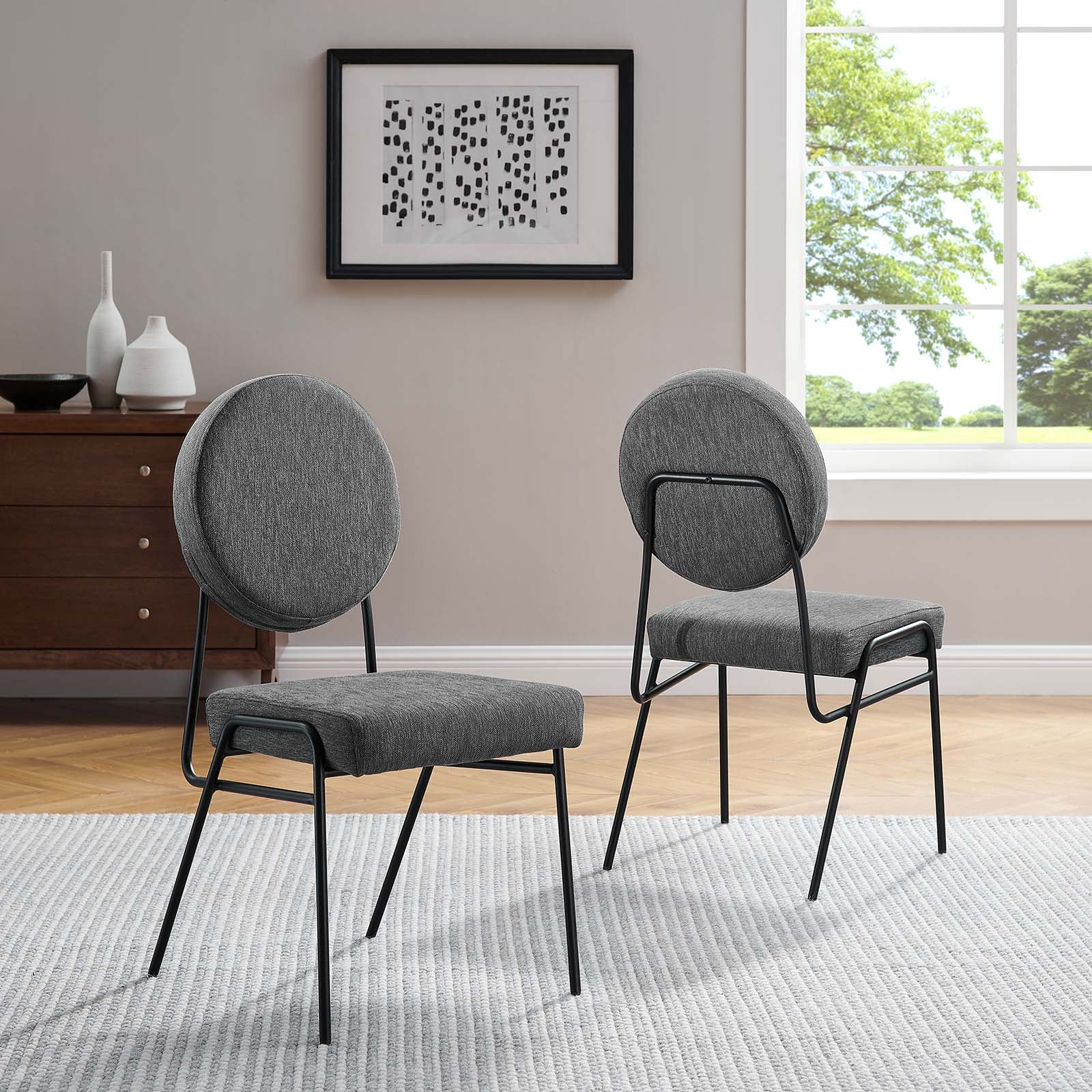 Craft Upholstered Fabric Dining Side Chairs - Set of 2 By Modway - EEI-6582 | Dining Chairs | Modishstore - 13