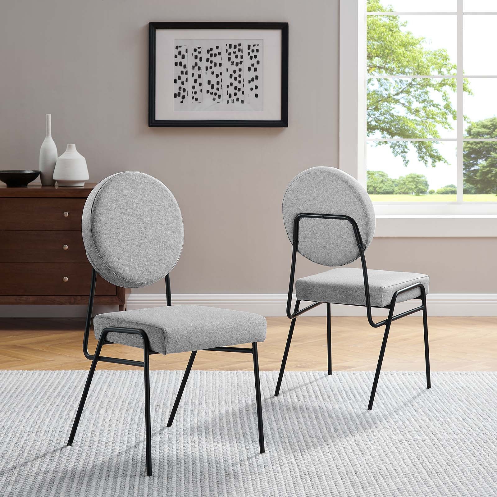 Craft Upholstered Fabric Dining Side Chairs - Set of 2 By Modway - EEI-6582 | Dining Chairs | Modishstore - 23