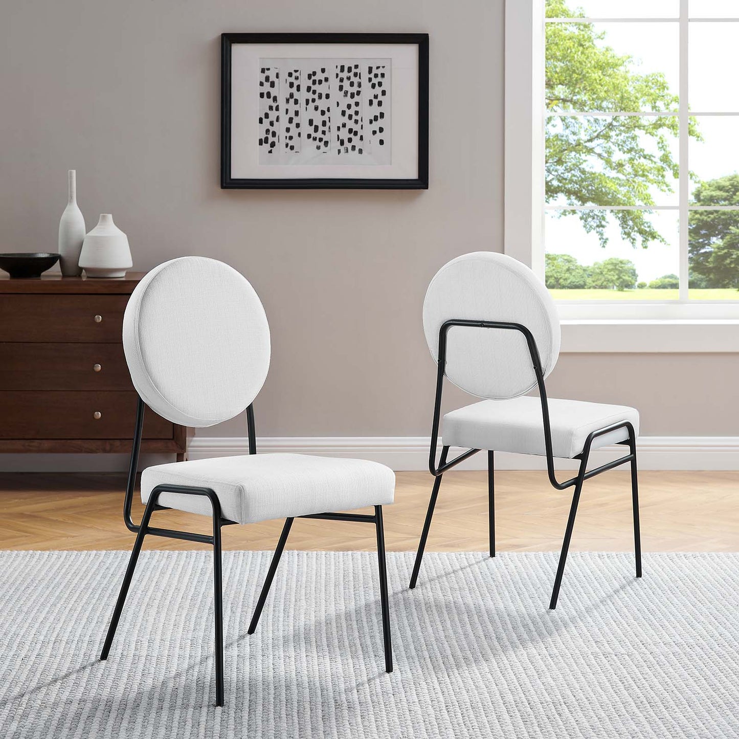 Craft Upholstered Fabric Dining Side Chairs - Set of 2 By Modway - EEI-6582 | Dining Chairs | Modishstore - 33