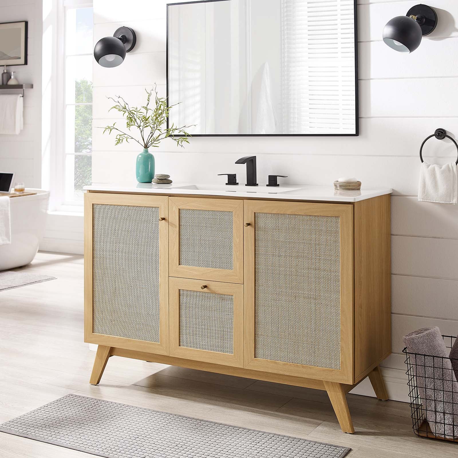 Soma 48” Single or Double Sink Compatible Bathroom Vanity Cabinet (Sink Basin Not Included) By Modway - EEI-6589 | Bathroom Accessories | Modishstore - 1