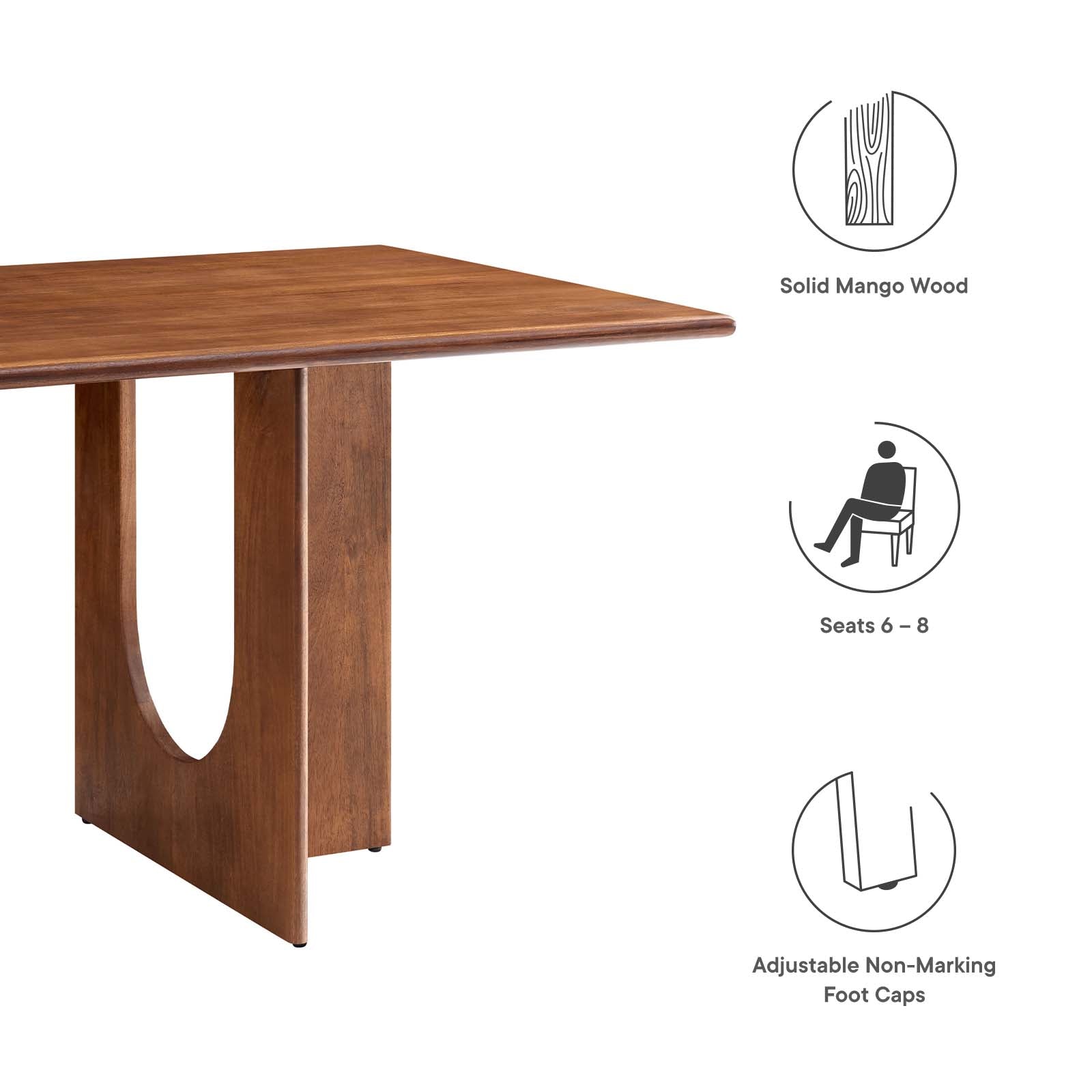 Rivian Rectangular 70" Wood Dining Table By Modway - EEI-6593 | Dining Tables | Modishstore - 18