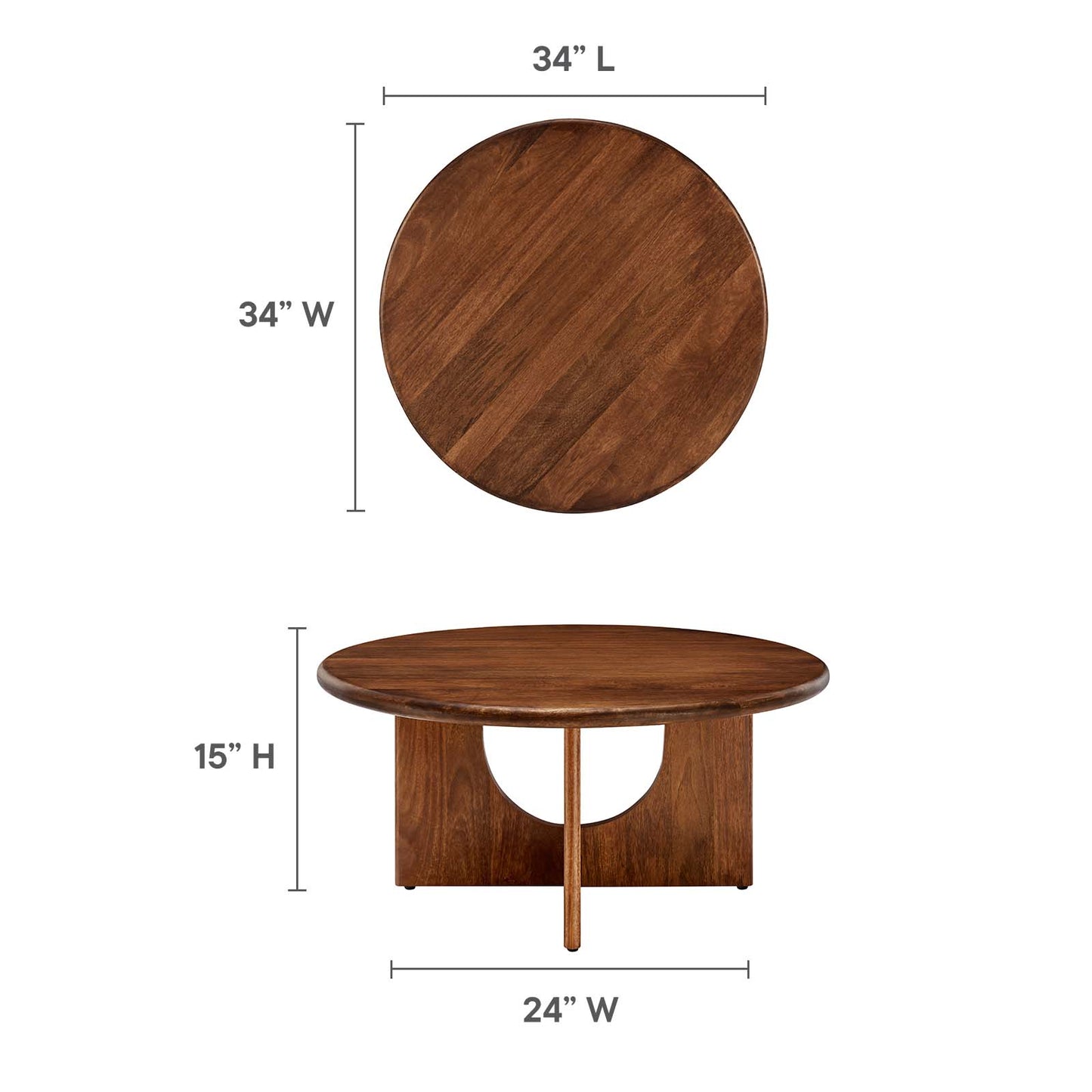 Rivian Round 34" Coffee Table By Modway - EEI-6594 | Coffee Tables | Modishstore - 14