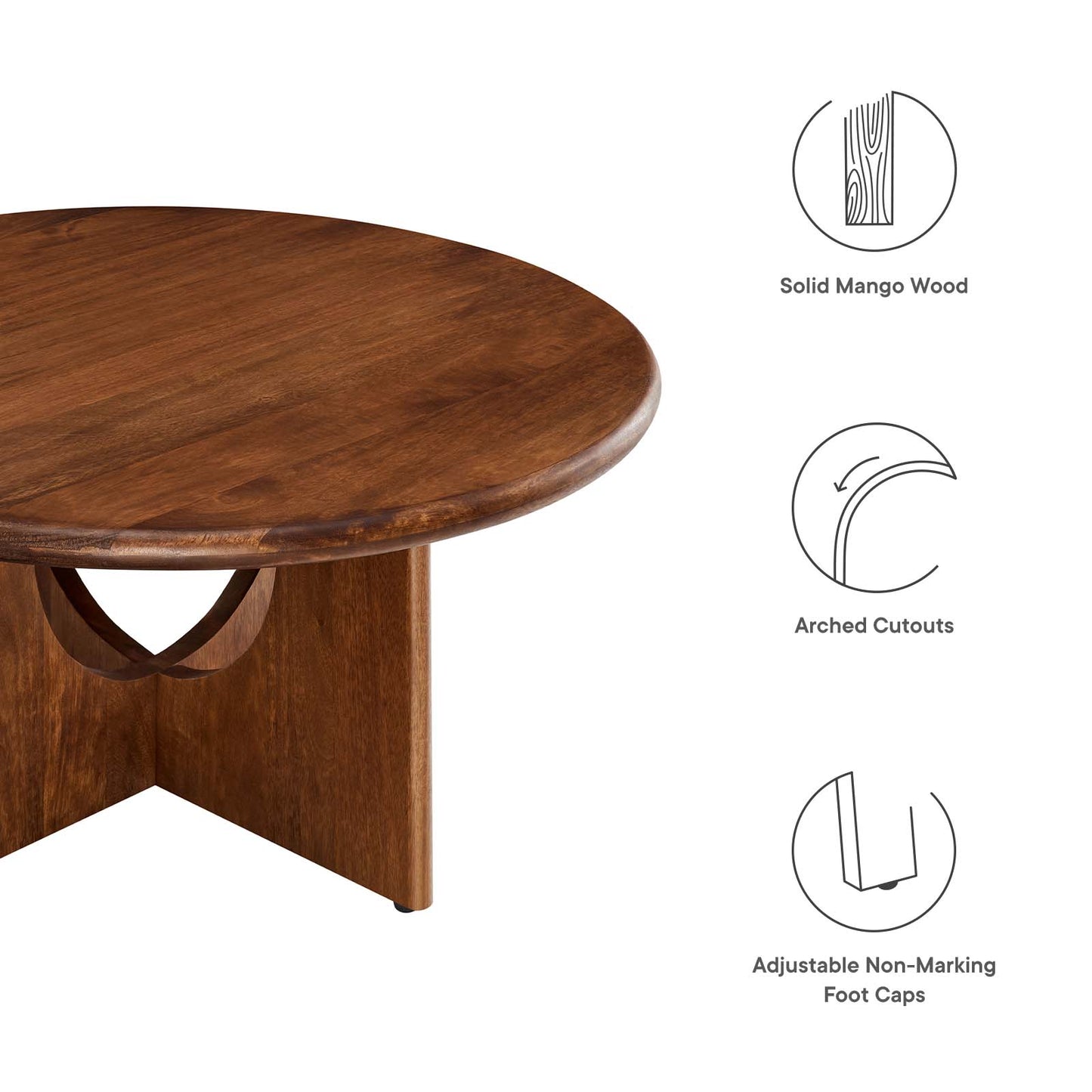 Rivian Round 34" Coffee Table By Modway - EEI-6594 | Coffee Tables | Modishstore - 15