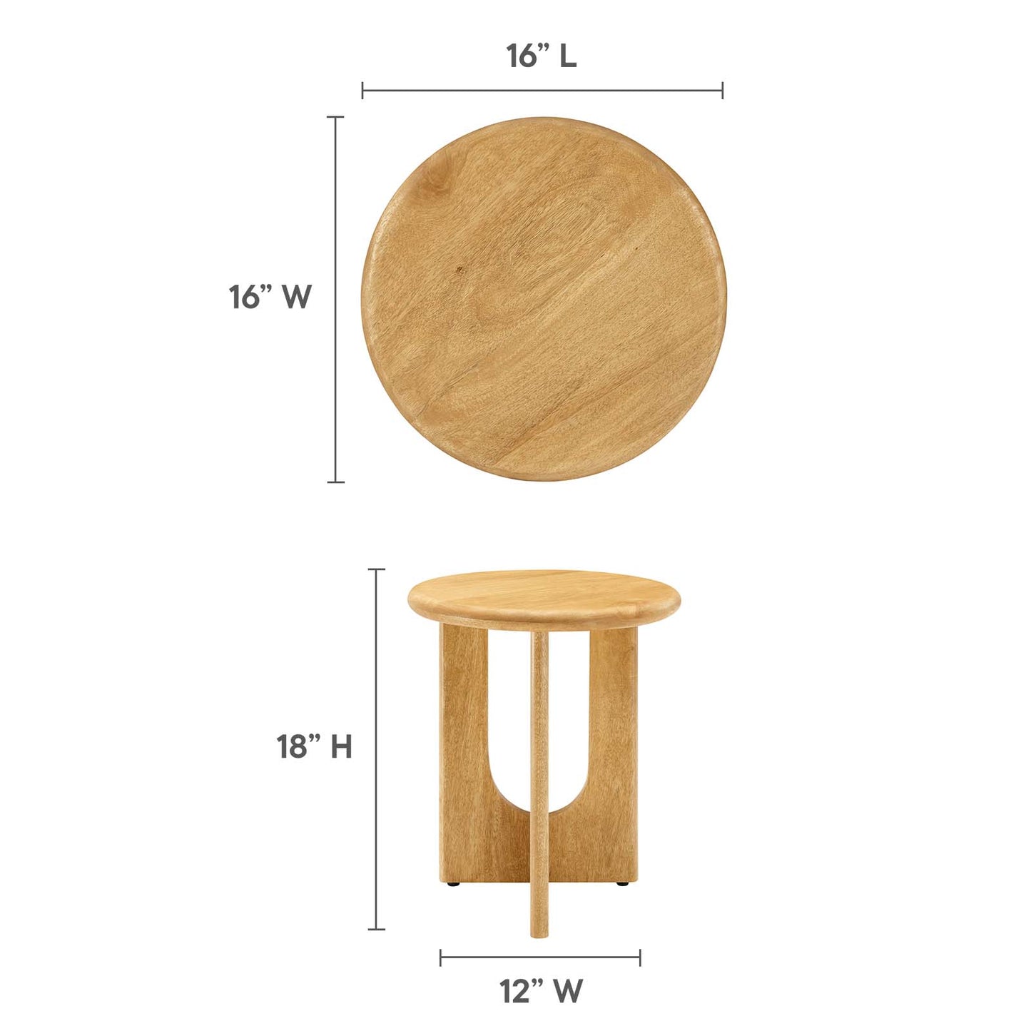Rivian Round Side Table By Modway - EEI-6595 | Side Tables | Modishstore - 6
