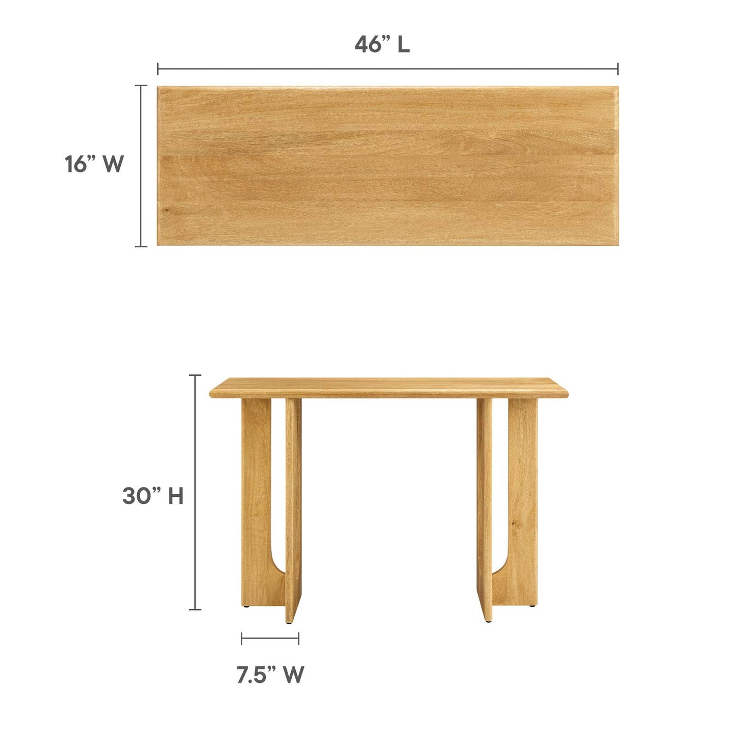 Rivian 46" Console Table By Modway - EEI-6596 | Console Tables | Modishstore - 8