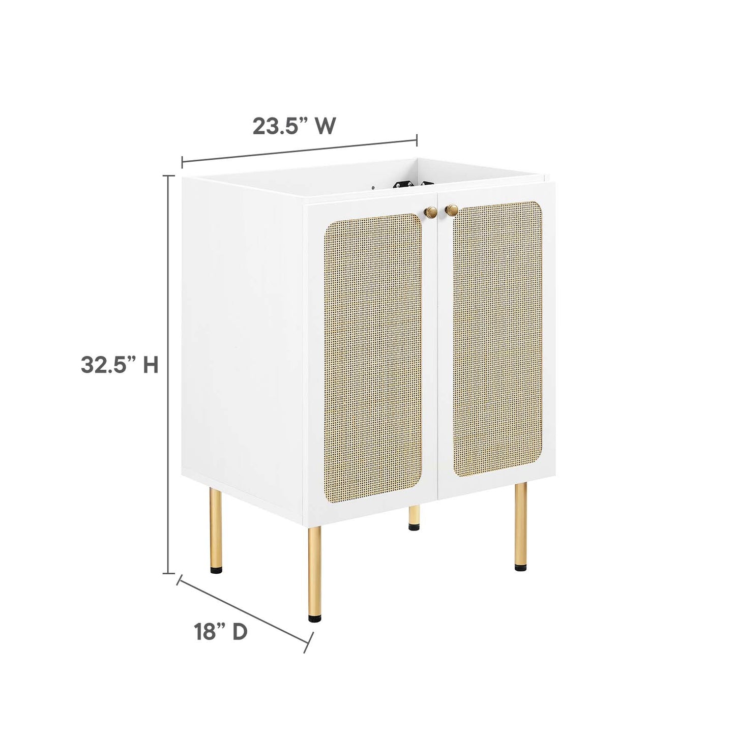 Chaucer 24" Bathroom Vanity Cabinet (Sink Basin Not Included) By Modway - EEI-6601 | Bathroom Accessories | Modishstore - 26