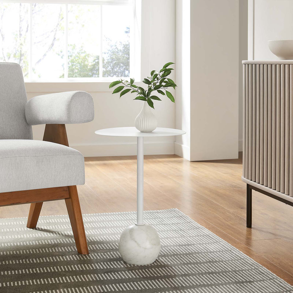 Aliza Round Acacia Wood Side Table By Modway - EEI-6606 | Side Tables | Modishstore - 27