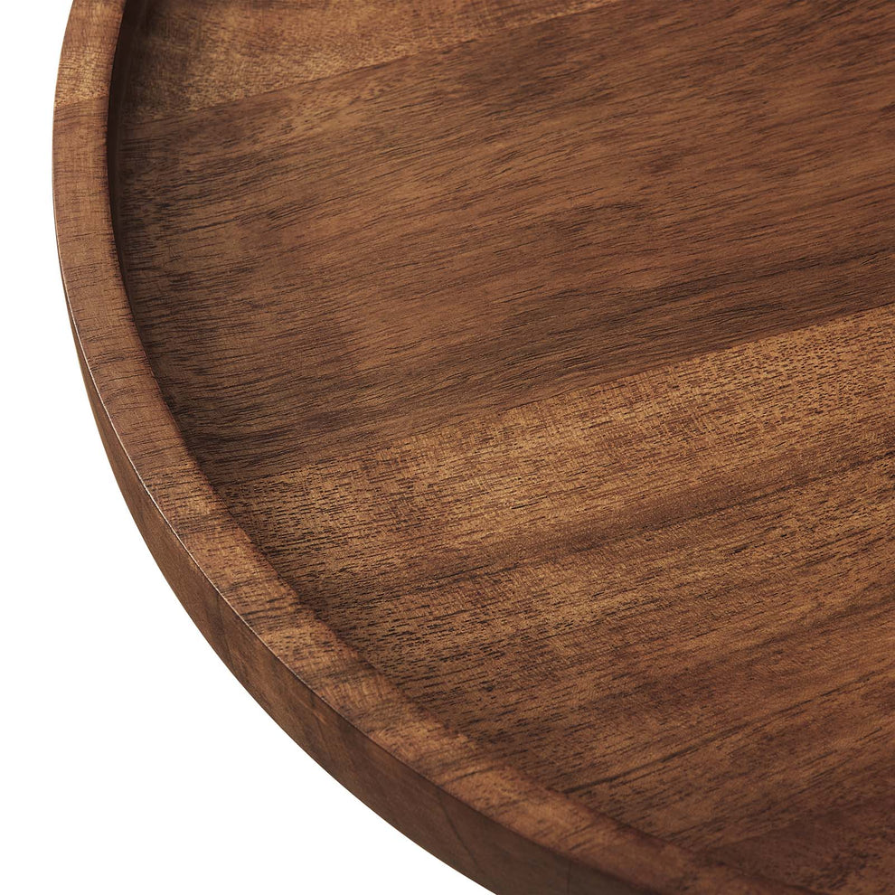 Amina Round Acacia Wood Side Table By Modway - EEI-6607 | Side Tables | Modishstore - 5