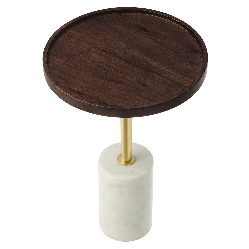 Amina Round Acacia Wood Side Table By Modway - EEI-6607 | Side Tables | Modishstore - 11