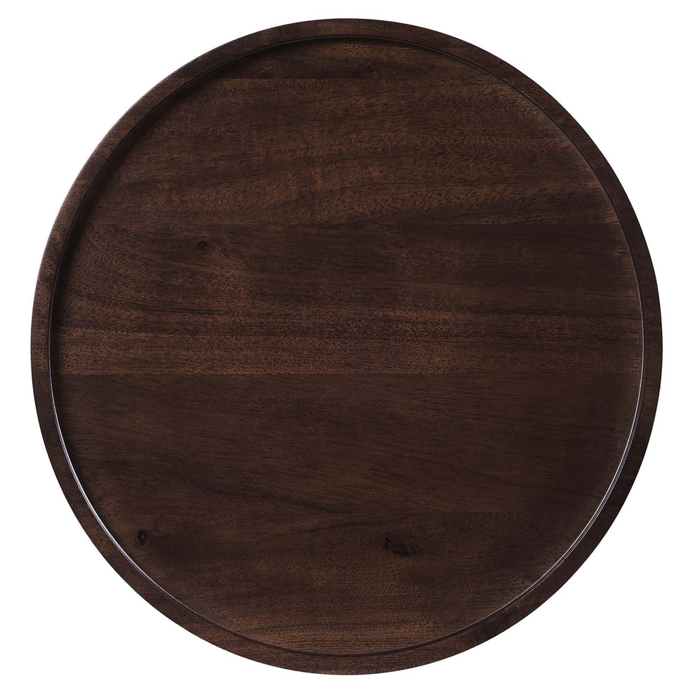 Amina Round Acacia Wood Side Table By Modway - EEI-6607 | Side Tables | Modishstore - 12