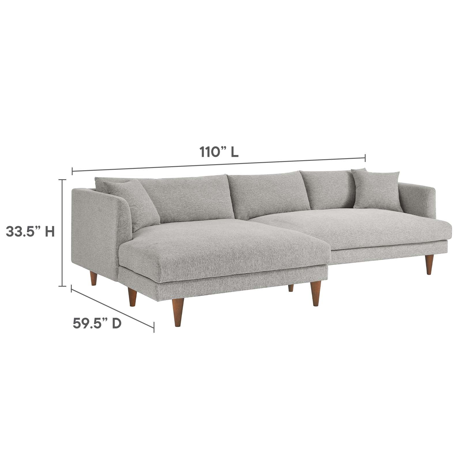 Zoya Left-Facing Down Filled Overstuffed Sectional Sofa By Modway - EEI-6611 | Sectional | Modishstore - 16