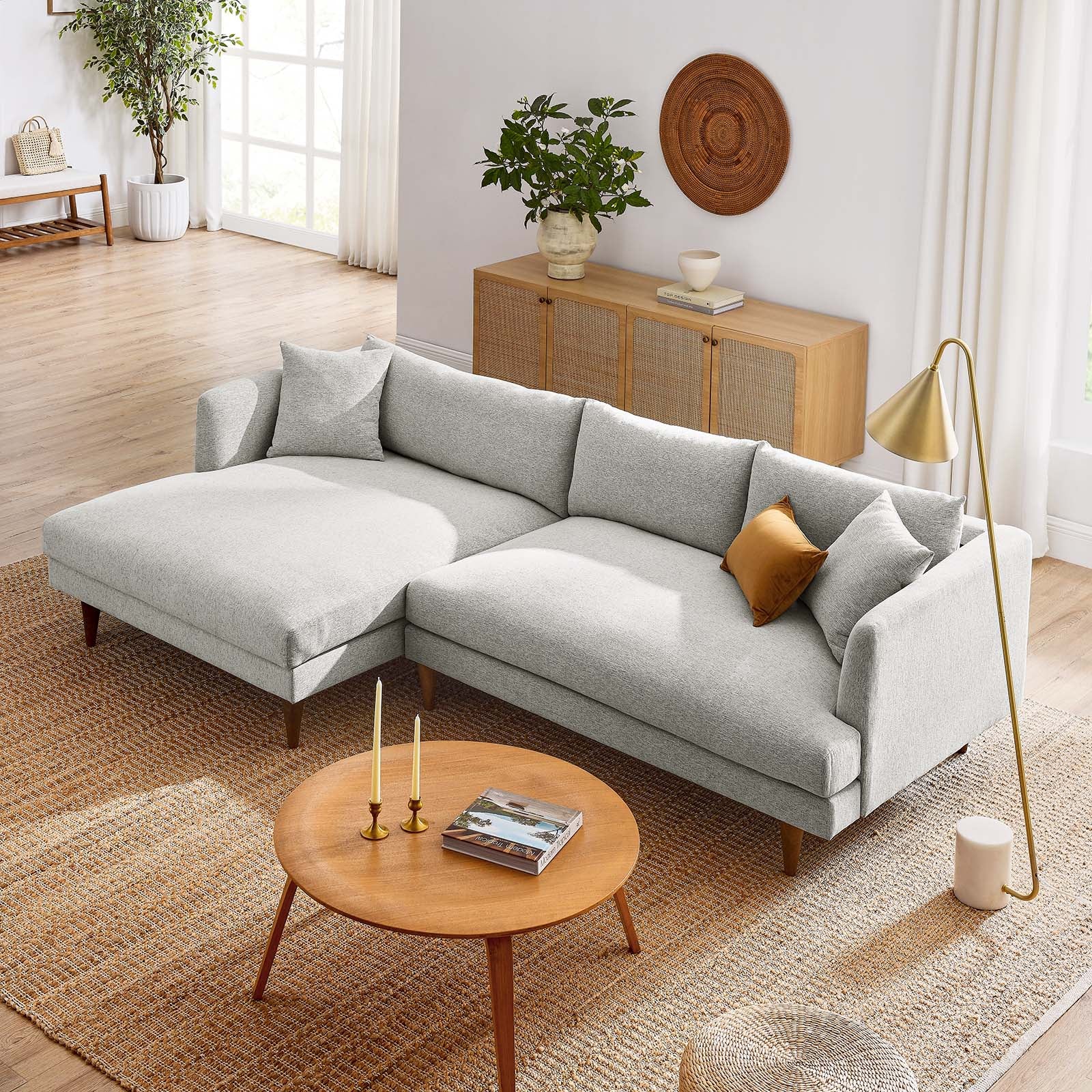 Zoya Left-Facing Down Filled Overstuffed Sectional Sofa By Modway - EEI-6611 | Sectional | Modishstore - 18