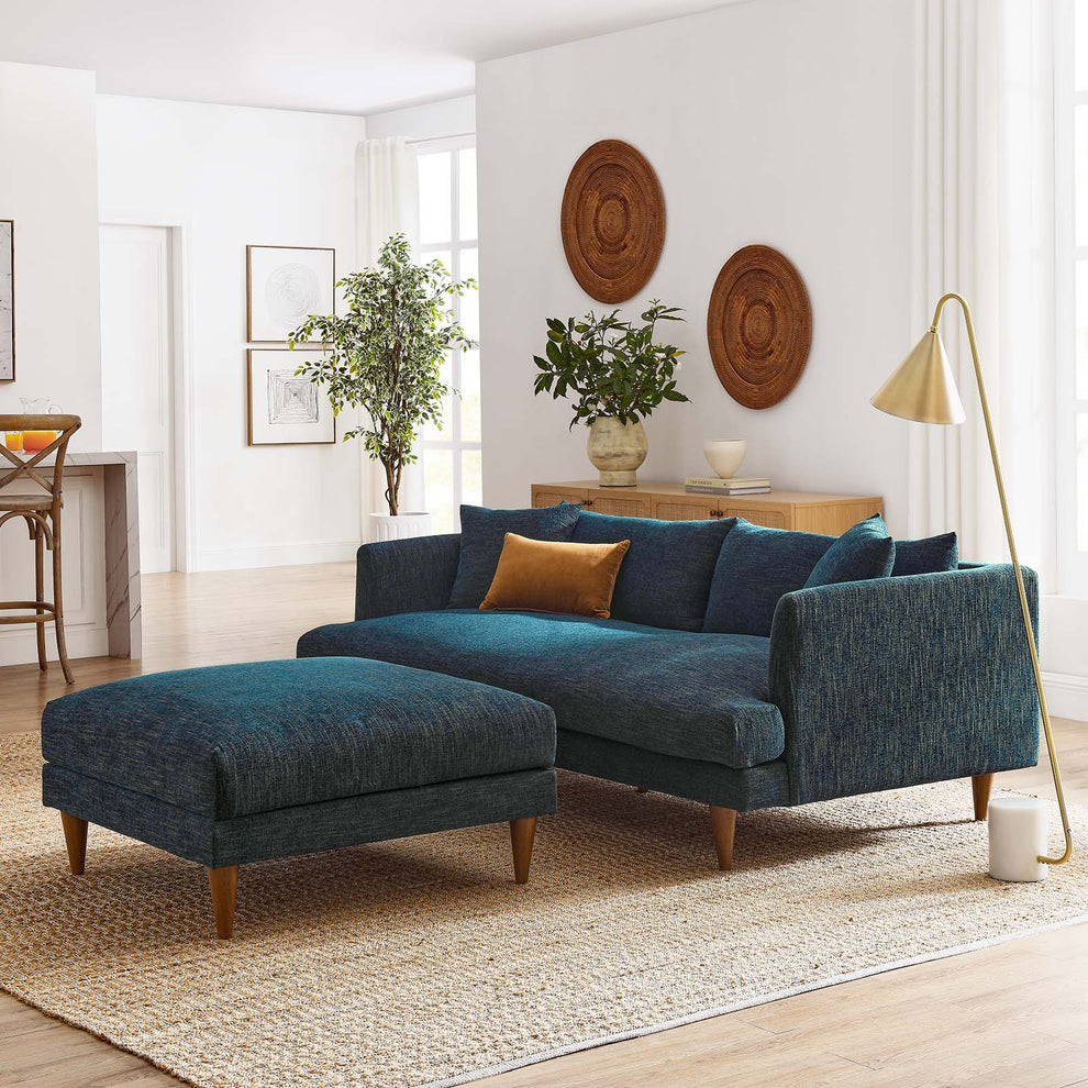 Zoya Down Filled Overstuffed Sofa and Ottoman Set By Modway - EEI-6614 | Sectional | Modishstore - 1